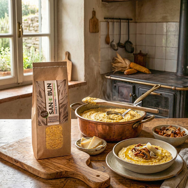 Ricetta Polenta rustica di farina di mais Pignoletto San e Bun