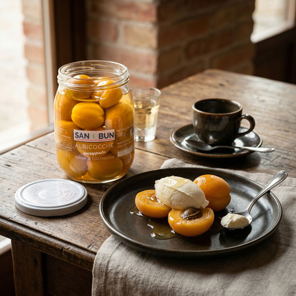 Ricetta: albicocche sciroppate con crema di mascarpone