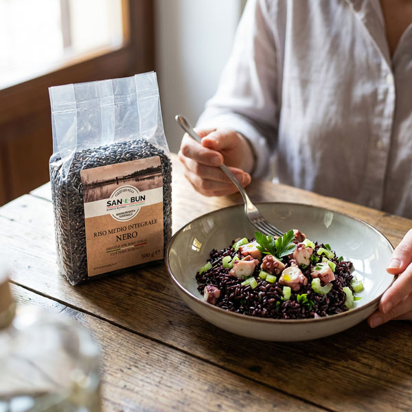 Ricetta: insalata di riso nero e polpo