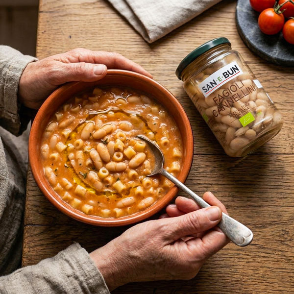 Ricetta: pasta e fagioli cannellini San e Bun