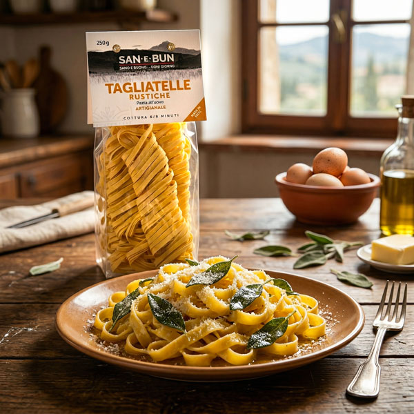 Ricetta: tagliatelle rustiche burro e salvia