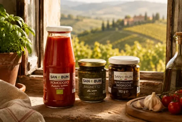 Dispensa piemontese con prodotti San e Bun
