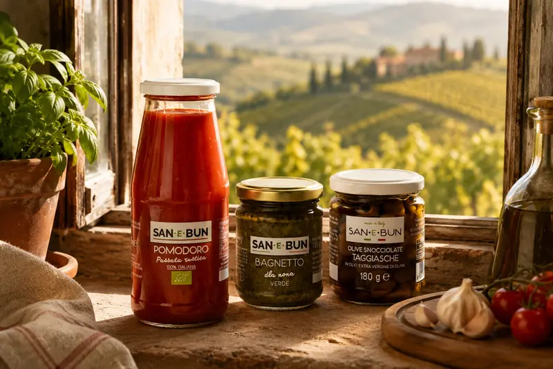 Dispensa piemontese con prodotti San e Bun