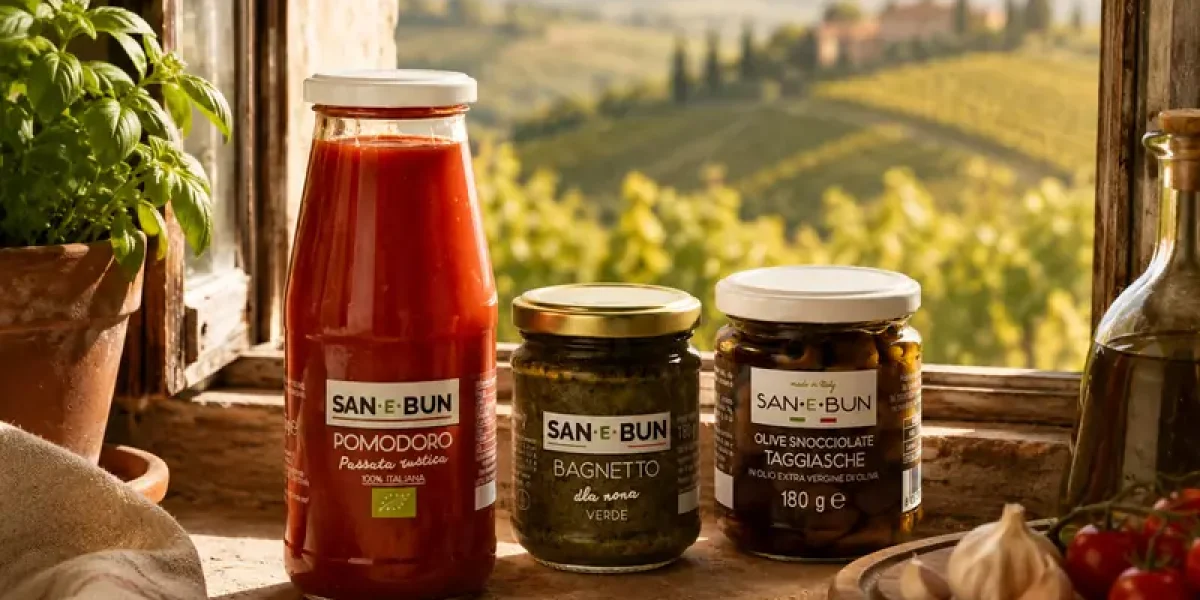 Dispensa piemontese con prodotti San e Bun